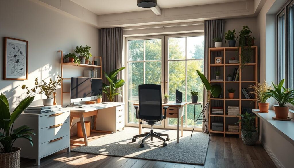 Home Office Arbeitsplatzgestaltung mit funktionalen Möbeln