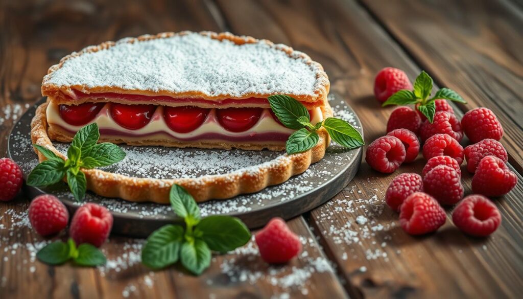 Linzer Torte servieren