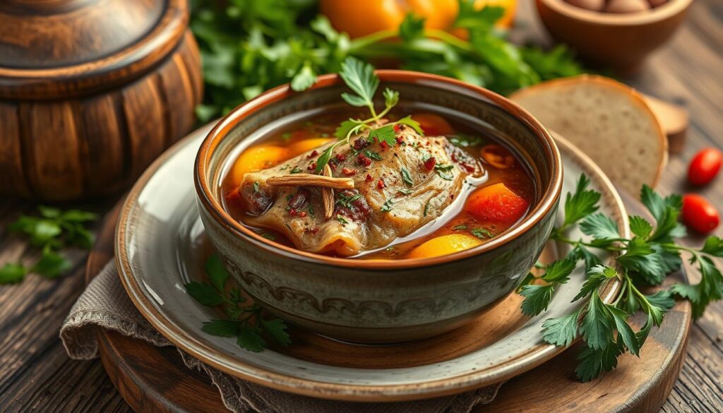 Rezept für Chorba od Teleće Glave (Kalbskopfsuppe)