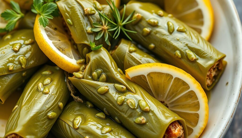 Rezept für Sarma od Vinove Loze (gefüllte Weinblätter)