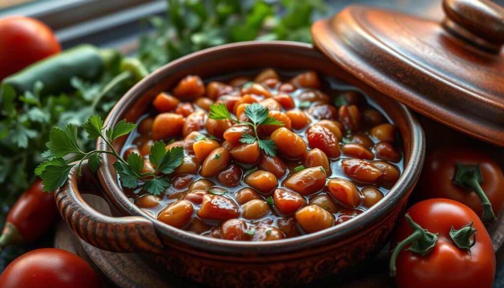 Rezept für Tavče Gravče (gebackene Bohnen)