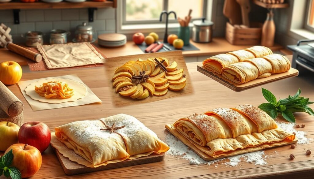 Schritt-für-Schritt Anleitung Apfelstrudel backen