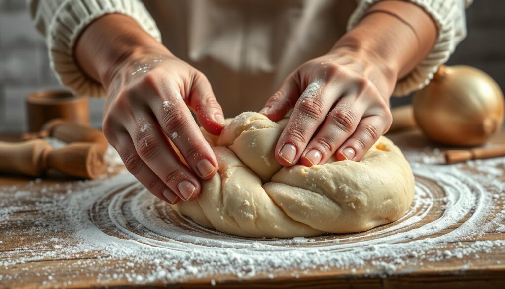 Teig zubereiten für Wiener Zwiebelkuchen