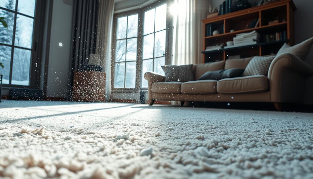 Teppichreinigung mit Schnee