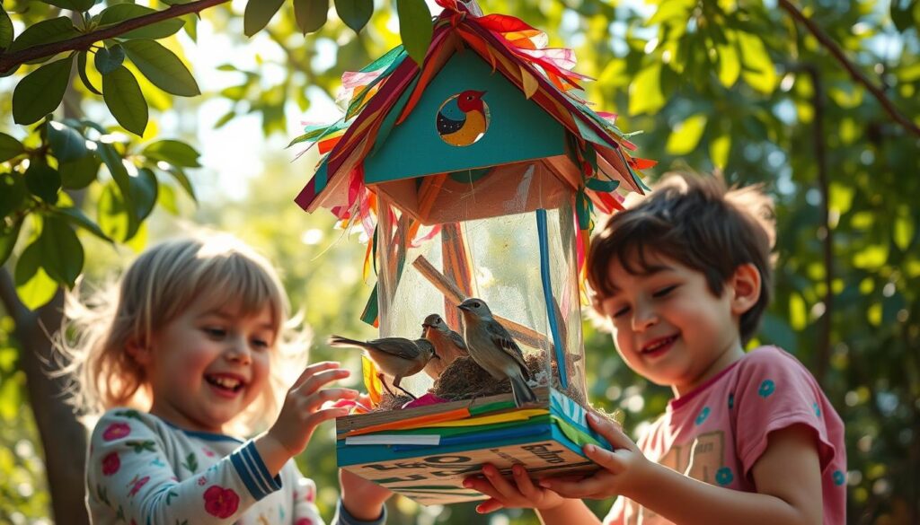 Vogelfutterhaus DIY für Kinder