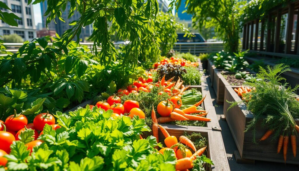 frisches Gemüse aus dem Hochbeet