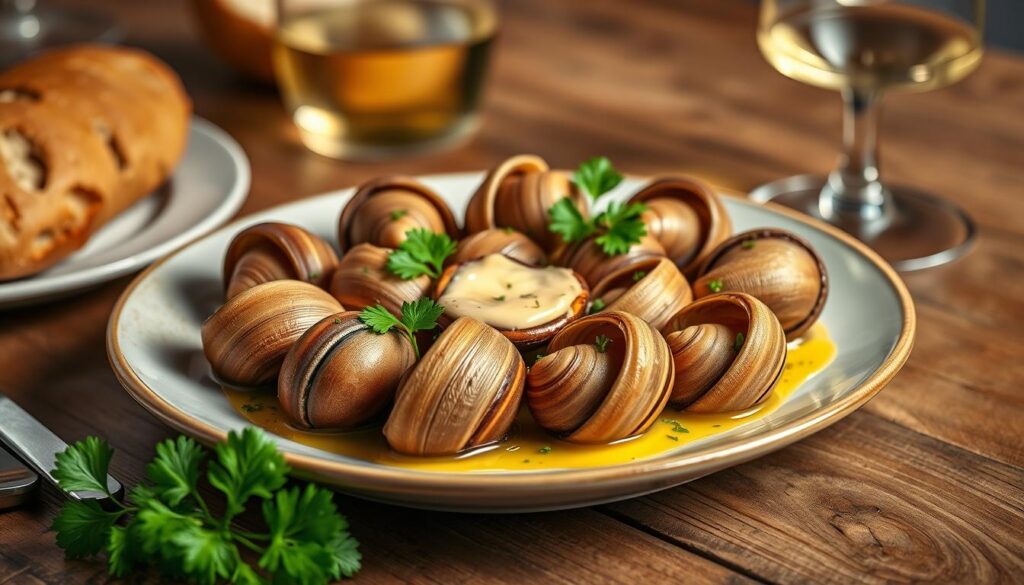 Escargots servieren