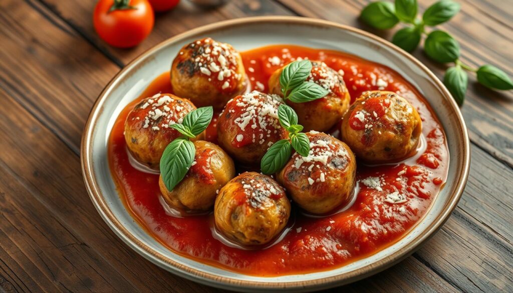 Polpette servieren