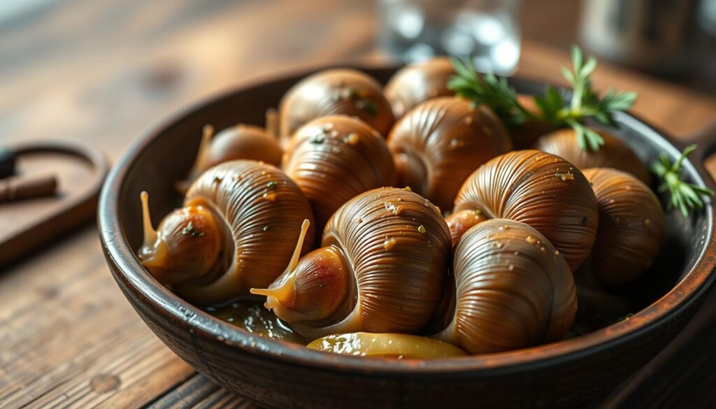 Zubereitung von Escargots